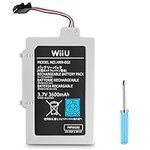 3.7V 3600mAh Battery Replacement for wii u Gamepad, Rechargeable Extended Battery Pack for Nintendo Wii U Gamepad Ultra High Capacity with Large Battery Quantity, Tool Pack with Screwdriver