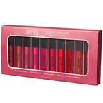 RENEE Stay Forever Matte Liquid Lipstick Combo - Transfer-Proof, Smudge-Proof, Long Lasting, Infused with Vitamin E & Jojoba Oil - Perfect for Gifting, Wedding, Special Occasions, Travel Pack of 10