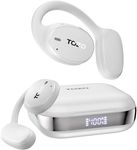 TOZO OpenEgo True Wireless Open Ear Headphone,5.3 Bluetooth Sport Earbuds with Earhooks for Long Time Playback with Digital Display, Dual Mic Clear Call Sweat-Proof for Running Workout White