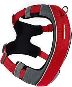 EzyDog X-Link Front Attaching Harness - Front Clip, No Pull Harnesses for Dogs - Training Harness with Padded Chest Support - Best Harness for Pullers (L, Red)