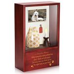 TJ.MOREE Dog Urns for Ashes Memorial Display Case, Dog Memorial Gifts Pet Memorial Shadow Box Personalized Keepsake Cremation Urns for Loss of Dog - Letter from Heaven