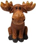 AMAJY Whimsical Wood-Cut Look Hand-Carved Moose Eyeglasses Holder Stand Glasses Stand Rustic Cabin Lodge Décor