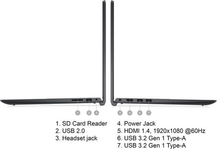 Dell Inspiron 15 Laptop – 16GB RAM, 512GB SSD, Black