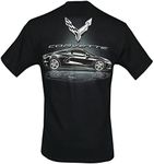 C8 Corvette Stingray Metallic Tonal Reflections T-Shirt : Black (Large)