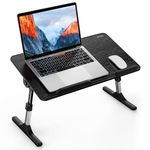 Besign LT06 Adjustable Latop Table, Lap Desk, Portable Standing Bed Desk, Foldable Sofa Breakfast Tray, Notebook Computer Stand for Reading and Writing – Black