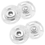 20 Sets Clear Sew-on Snap Buttons Press Studs Buttons Snap Closing Buttons Fasteners for Dress Coat Clothing DIY Sewing (21mm)