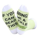 ZJXHPO Pickle Lover Gift Pickle Crew Sock If You Can Read This Bring Me A pickle Novelty Sock Canning Pickles Lover Gift (C-Pickle Sock)