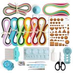 JUYA Paper Quilling Kit with 960 Strips and 14 Tools (Blue Tools, Paper Width 3mm)