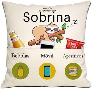 Bommex Divertido Sobrina Regalo de la tía tío rincón de los ronquidos de la Sobrina Funda de cojín 18x18 Pulgadas con 3 Bolsillos Regalo de cumpleaños (Sobrina)
