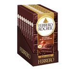 FERRERO ROCHER Premium Chocolate Bar, Milk Chocolate and Hazelnut Bar, 8 bars, 720 g