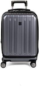 DELSEY Paris Luggage International Carry-on Front Pocket Hard Case Spinner Suitcase, Graphite, 19 inch