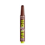 NYX PROFESSIONAL MAKEUP, Fat Oil Slick Click, Balm in a stick, Infused with nourishing oils, High shine finish - Trending Topic (Brown)