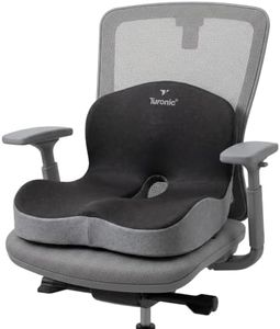Turonic SC1 Ergonomic Memory Foam Seat Cushion – Non-Slip Office Chair Pad