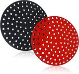 Trifecta Silicone Air Fryer Liners Non Stick Easy Clean Air Fryer mats, Pad, Accessories Parchment Paper Replacement for Air Fryer Basket Air Frying, Steaming and Oven Baking Pack - 2 (Round - 7.5 IN)