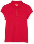 The Children's Place Big Girls' Uniform Short Sleeve Polo, Ruby 3378, S (5/6)