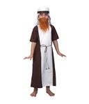 Kaku Fancy Dresses Shepherd Costume For Kids | Christmas Day, Theam Party| White Gown, Waist belt, and Headscarf, 7-8 Years For Boys & Girls