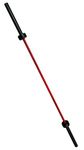 LUMA FIT YOUTH Fitness 7 Feet Straight Olympic Black & Red Barbell Rod Heavy Weight Lifting Training Gym Fitness Workout Rod 15 KG(28 mm Internal 50mm Outer Dia) with Two Heavy Steel Side Lock