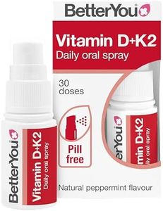 BetterYou Dlux Plus Vitamin D K2 Daily Oral Spray, Peppermint, 12 Ml