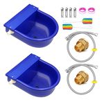 2 Pcs Automatic Horse Waterer for Stalls with Float Valve Livestock Waterer Dog Drinking Water Bowl Dispenser for Cattle Cow Goat Dog Donkey Pig Chicken