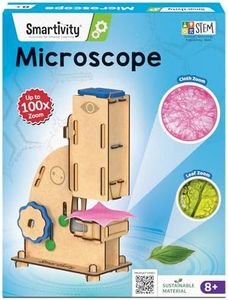 Smartivity DIY Microscope 100x Zoom Toy for Kids Age 8-10-12-14 Years Old | Birthday Gift for Boys & Girls | Science Toy for Kids 8-14 Years Old Students I STEM Sciene Kit