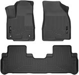 Husky Liners Weatherbeater Floor Mats | Fits 2014-2019 Toyota Highlander (Excludes Hybrid) | Front & 2nd Row, 3-pc Black - 99601