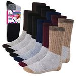 6 Pairs Merino Wool Winter Socks For Men and Women Athletic Socks Warm Thick Socks Debra Weitzner Assorted 9-11