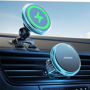 2024 Upgrade 15W for MagSafe Car Mount Charger for iPhone 15 [Powerful Magnets] iPhone Car Mount Wireless Charger for Car [Vent+Dash+Wall] Magnetic Car Phone Holder Charger for iPhone 15 14 13 12