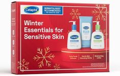 Cetaphil Holiday Gift Skin Care Set, Gentle Skin Cleansing Cloth Face Wipes 25 Count, Daily Facial Cleanser 8oz, Moisturizing Face & Body Lotion 8oz, Suitable for Sensitive Skin