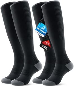 Benirap Breathable Compression Socks for Women and Men,15-20 mmHg,2 Pairs