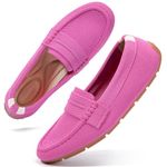 Zelaprox Loafer Shoes for Women Comfortable Women's Loafer Shoes Flat Shoes Rose Red