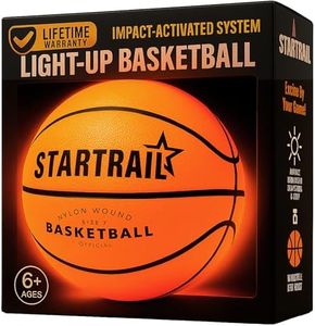 TOMLEON Light-Up Basketball | Glow in The Dark LED Ball Size 7, Official Size & Weight | Glowing, Lighted Sports Gift for Kids & Youth | Coolest Things for Boys & Girls | Toys for 8+ Year Old Kids