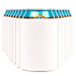 Blank Beer Can Coolers Sleeves (14-Pack) Soft Insulated Beer Can Cooler Sleeves - HTV Friendly Plain Can Sleeves for Soda Beer Cans & Bottles - Blanks for Vinyl Projects Wedding Favors & Gifts (White)