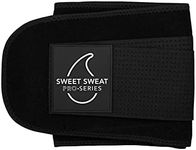 Sweet Sweat 'Pro-Series' Waist Trimmer (Black) with Adjustable Velcro Straps (XS-S)