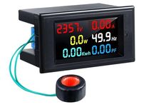 Quick Sense Energy Meter 6 in 1, 80V-300V AC 100A Power Meter with Multi-Colour Digital Display