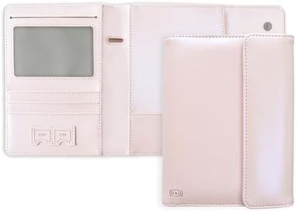 WALNEW Passport Holder for 2, RFID Blocking Passport Wallet Card Case, PU Leather Driver License Passport Cover, Travel Accessories Document Organiser for Women Men, Bling Pink