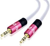 IBRA Aux Cable 3M 3.5mm Stereo Premium Auxiliary Audio Cable - for Beats Headphones Apple iPod iPhone iPad Samsung LG Smartphone MP3 Player Home/Car etc Pink