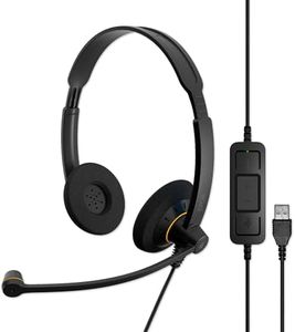 EPOS Sennheiser Culture Series Wideband Over Ear Wired Headphones SC60-USB-ML, Black