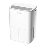 COMFEE' Aqua Dry 12L/DAY Dehumidifier for Home with 2.5L Water Tank, Low Noise Level, Drain Hose, and Continuous Drainage, Smart Dry Model, Ideal for Bedroom, Bathroom, Laundry Drying, Attic, Basement