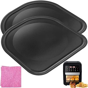 2PCS Air Fryer Drip Tray for PowerXL 6QT, 10QT Air Fryers, Upgraded Air Fryer Drip Pan Replacement Parts for PowerXL Vortex Air Fryer Pro Plus, Nonstick, Dishwasher Safe