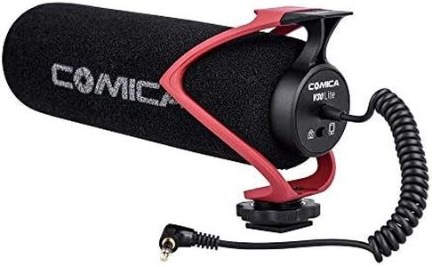 Comica CVM-V30 LITE Video Microphone Super-Cardioid Condenser On-Camera Shotgun Microphone for Canon Nikon Sony Panasonic Camera/DSLR/iPhone Samsung Huawei with 3.5mm Jack（Red）