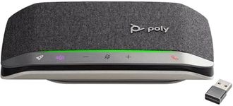 Poly - Sync 20+ Bluetooth Speakerphone (Plantronics) - Personal Portable Speakerphone - USB-A Bluetooth Adapter - Connect to Your PC/Mac/Cell Phone - Works with Teams (Certified), Zoom & More