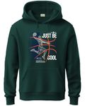 ADRO Basketball Design Hoodie for Men, 320 GSM Soft Cotton Hoodies, Long Lasting Printed Hoodie | Mens Hoodies | Sweatshirt for Men|H24-BCL-GRN-2XL Green