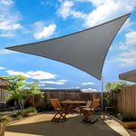 HIPPO Shade Sail 16FTX16FTX16FT 230 GSM Sun Shade 95% UV Block for Canopy Cover, Outdoor Patio, Garden, Pergola, Balcony Tent (Cool-Grey, Customized, Pack of 1)