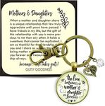 Gutsy Goodness Love Between Mother Daughter Keychain Meaningful Womens Jewelry Gift