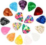 60 Pack Guitar Picks Plectrums 0.46 0.71 0.96 mm Electric Guitar Picks Includes Thin Medium Heavy Thickness Variety Colorful Celluloid Plectrums Thickness for Acoustic Guitar,Ukulele,Bass