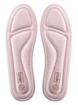 riemot Memory Foam Insoles for Men and Women,Replacement Shoe Inserts for Sports Shoes,Trainers,Sneakers,Work Boots, 4, Women Pink