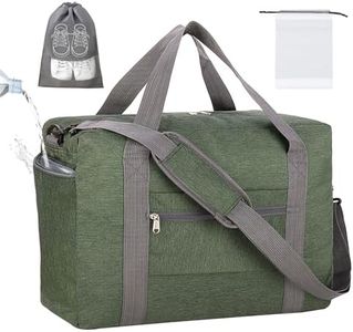 for Easyjet Airlines Cabin Bag 45x35x18 Underseat Carry on Luggage Foldable Travel Duffel Bag Holdall Overnight Bags for Women and Men, Army Green, 25L