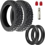 Natcoo 50/75-6.1 Offroad Tires with Thicker 8 1/2 x 2 Inner Tube for Xiaomi M365, Pro,1S, Pro2, Mi3, Essential, 8.5 Inch Tyres High-Performance Comfort Kit, Scooter Accessories (2 Sets)