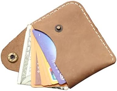 Handmade Leather slim Front Pocket Ultra-thin Simple Card Bag Card case Wallet business card holder for women men