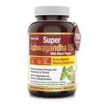 Herba Ashwagandha Supplement - 150 Capsules | 6000mg Per Day | 15:1 Extra Strength Ashwagandha Capsule with Black Pepper | Adaptogen for Energy & Stress | Made in Canada